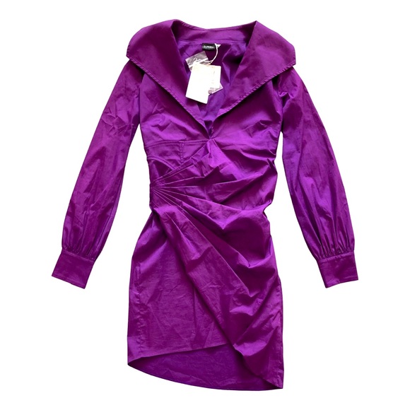 NEW La Perla purple sophisticated shirt dress US 2 - Picture 5 of 9